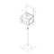 Azar Displays XL Lottery/Raffle Box, Pedestal Stand w/ Pocket -Lock&Key White 206325-WHT - alternate 2